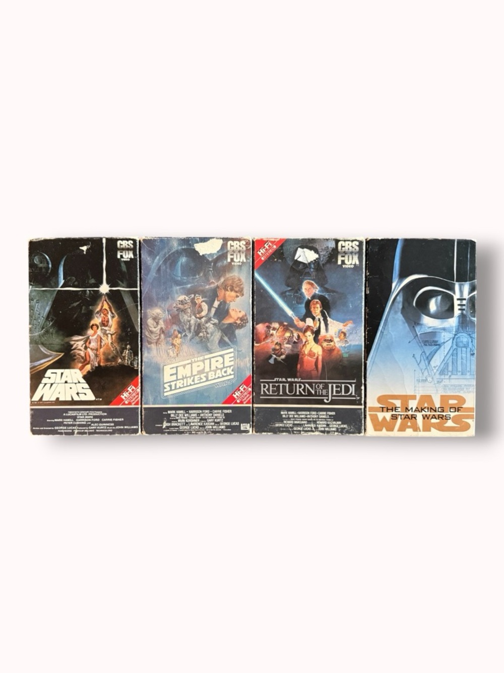 Star Wars Trilogy + The Making of Star Wars CBS Fox VHS set
